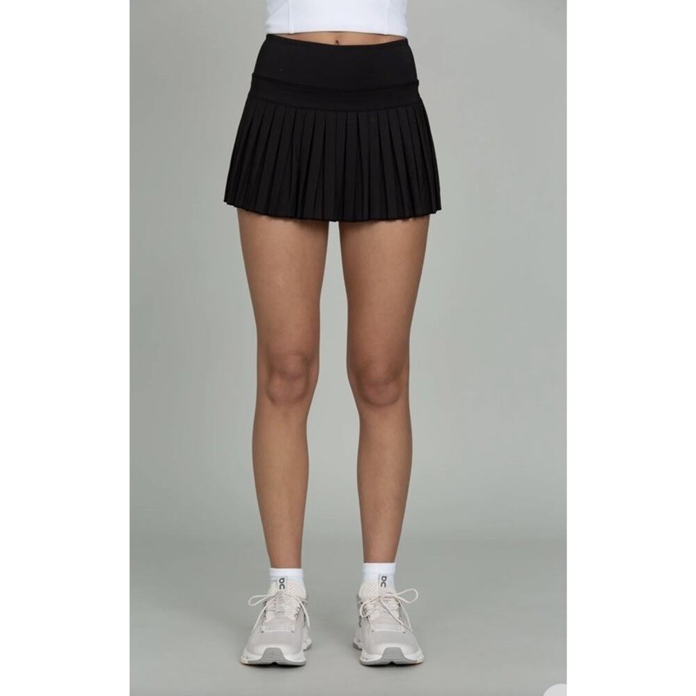 Goldhinge Skirt Womens Small Black Pleated Athletic Tennis Golf Skort Mini